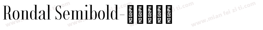 Rondal Semibold字体转换